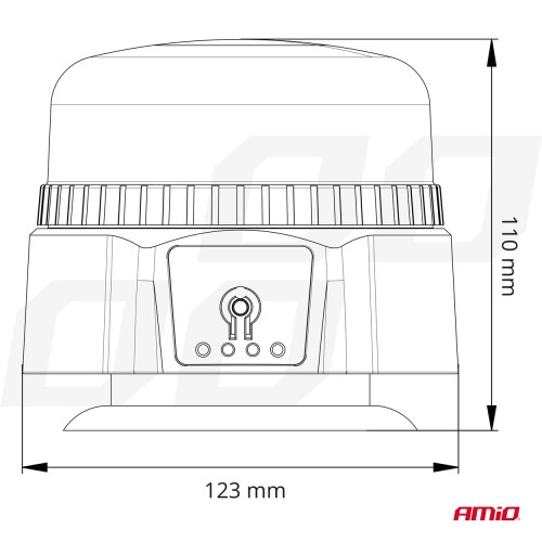 Amio - ΦΑΡΟΣ 12/24V ΠΟΡΤΟΚΑΛΙ 36xSMD LED ΜΑΓΝΗΤΙΚΟΣ ΕΠΑΝΑΦΟΡΤΙΖΟΜΕΝΟΣ ΑΣΥΡΜΑΤΟΣ R65 R10 IP66 123x110mm - 1 ΤΕΜ. (03931/AM)
