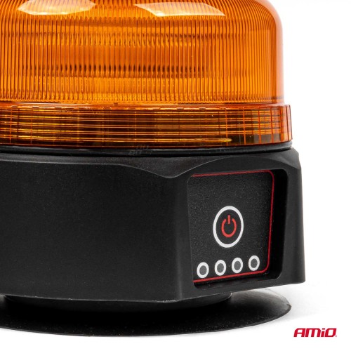 Amio - ΦΑΡΟΣ 12/24V ΠΟΡΤΟΚΑΛΙ 36xSMD LED ΜΑΓΝΗΤΙΚΟΣ ΕΠΑΝΑΦΟΡΤΙΖΟΜΕΝΟΣ ΑΣΥΡΜΑΤΟΣ R65 R10 IP66 123x110mm - 1 ΤΕΜ. (03931/AM)
