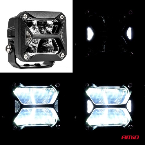 Amio - ΠΡΟΒΟΛΕΑΣ ΟΔΗΓΗΣΗΣ LED PRO IP67 10-30V 18W ΤΕΤΡΑΓΩΝΟΣ 82x78x76mm - 1 ΤΕΜ. (03867/AM)