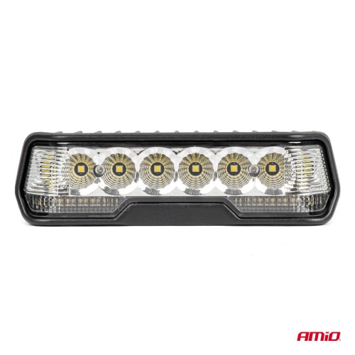 Amio - ΠΡΟΒΟΛΕΑΣ ΟΔΗΓΗΣΗΣ ΣΤΡΟΓΓΥΛΟΣ LED PRO IP67 7200lm 10-30V - 54W - 6000K - 12 LED - 140x140x61mm - 1 ΤΕΜ. (03870/AM)