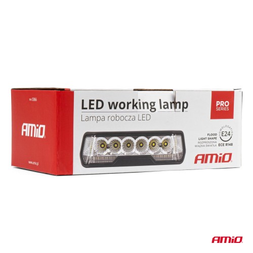 Amio - ΠΡΟΒΟΛΕΑΣ ΟΔΗΓΗΣΗΣ ΣΤΡΟΓΓΥΛΟΣ LED PRO IP67 7200lm 10-30V - 54W - 6000K - 12 LED - 140x140x61mm - 1 ΤΕΜ. (03870/AM)