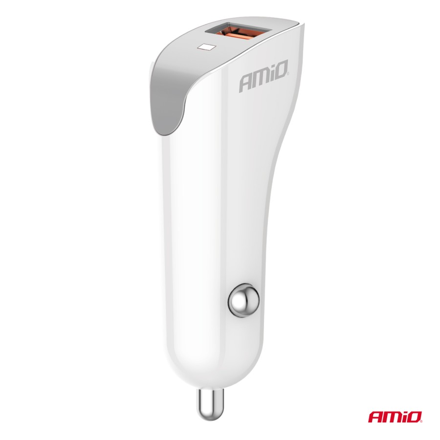 Amio - ΦΟΡΤΙΣΤΗΣ ΑΝΑΠΤΗΡΑ 12/24V ΜΕ 1 ΘΥΡΑ USB 10.5W 5V/2.1A ΛΕΥΚΟΣ - 1 Τεμ. (03873/AM)