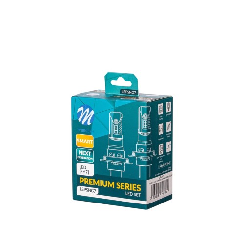 M-Tech - Λάμπες LED H7 τάση λειτουργίας 12V απόδοσης 35W 6.000K 4.000lm CANBUS CSP3570 Premium Smart Series κάλυψη 360 μοιρών για Προτζέκτορες για Επιβατικά Αυτοκίνητα - 2 τεμ. (LSPS7H7)