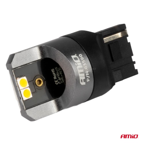 Amio - ΛΑΜΠΕΣ WY21W 12/24V 6.000K 4SMD LED CAN-BUS ΚΙΤΡΙΝΟ PRO SERIES - 2 ΤΕΜ. (03590/AM)