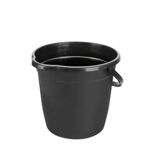 ΚΟΥΒΑΣ ΠΛΑΣΤΙΚΟΣ ΜΕ ΧΕΡΟΥΛΙ BUCKY 10L ΜΑΥΡΟΣ LAMPA - 1 ΤΕΜ.