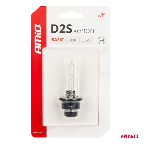 Amio - ΑΝΤΑΛΛΑΚΤΙΚΗ ΛΑΜΠΑ ΧΕΝΟΝ BASIC D2S 12V 6.000k 35W BLISTER CARD - 1 ΤΕΜ. (03861/AM)