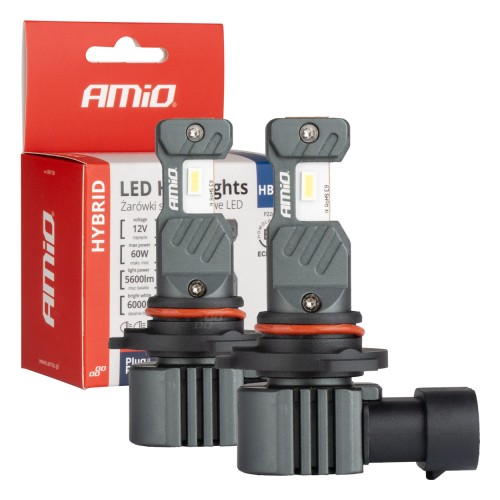 Amio - ΛΑΜΠΕΣ LED HΒ4 9006 12V 60W 6.000K 5.600lm +400% LED CAN-BUS HYBRID SERIES - 2 ΤΕΜ. (04118/AM)