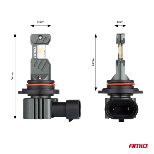 Amio - ΛΑΜΠΕΣ LED HΒ4 9006 12V 60W 6.000K 5.600lm +400% LED CAN-BUS HYBRID SERIES - 2 ΤΕΜ. (04118/AM)