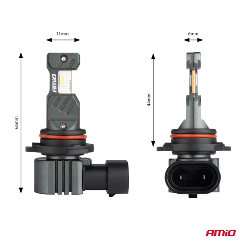 Amio - ΛΑΜΠΕΣ LED HIR2 12V 60W 6.000K 5.600lm +400% LED CAN-BUS HYBRID SERIES - 2 ΤΕΜ. (04119/AM)