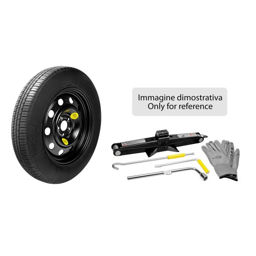 ΡΕΖΕΡΒΑ ΣΙΔΕΡΕΝΙΑ 125/70-16  ΚΑΡΕ 4x100 ΚΕΝΤΡΟ 60mm NO STOP ΚΙΤ ΜΕ ΓΡΥΛΟ / ΜΠΟΥΛΟΝΟΚΛΕΙΔΟ / ΤΣΑΝΤΑ - 1 τεμ.
