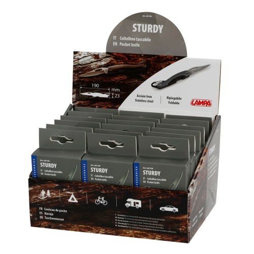 ΣΟΥΓΙΑΣ/ΜΑΧΑΙΡΙ ΤΣΕΠΗΣ STURDY INOX ΜΕ ΚΑΡΑΜΠΙΝΕΡ 18x15x23cm ΣΕ ΣΤΑΝΤ LAMPA - 18 ΤΕΜ.