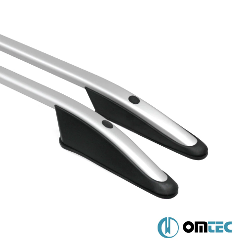 Omtec - Παράλληλες Μπάρες Οροφής Sport για VW Amarok (PH 2H) 2010>2022 από Αλουμίνιο σε Ασημί Χρώμα - 2 τεμ. (7535931/OM)