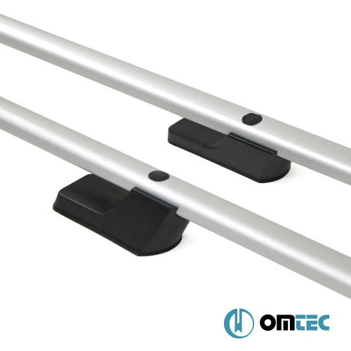 Omtec - Παράλληλες Μπάρες Οροφής Sport για VW Amarok (PH 2H) 2010>2022 από Αλουμίνιο σε Ασημί Χρώμα - 2 τεμ. (7535931/OM)