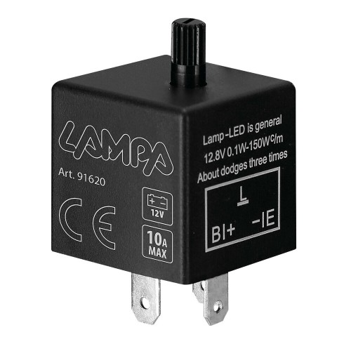 LED FLASHER (ΦΛΑΣΙΕΡΑ) TRIMMER ΗΛΕΚΤΡΟΝΙΚΟ ΓΙΑ LED ΦΛΑΣ 12V max 10A 3PIN LAMPA - 1 ΤΕΜ.