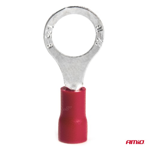 Amio - ΦΙΣΑΚΙΑ ΔΑΧΤΥΛΙΔΙ ΚΟΚΚΙΝΑ RV1.25-8 / 8.4mm - 10 ΤΕΜ. (03079/AM)