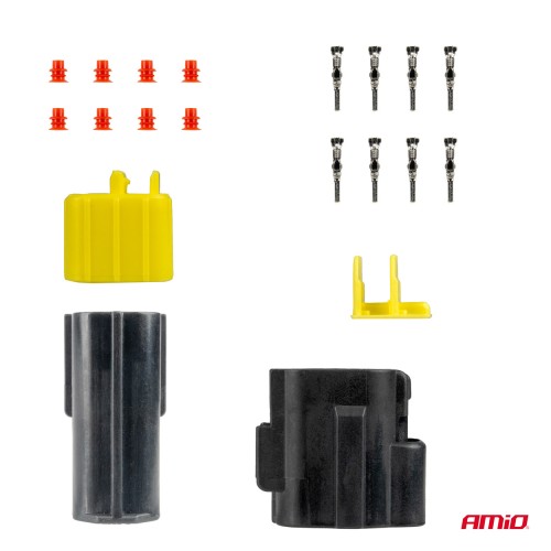 Amio - ΦΙΣΑ ΣΥΝΔΕΣΗΣ ΜΕ ΥΠΟΔΟΧΗ 4 PIN Φ2,2mm ΑΔΙΑΒΡΟΧΗ - 1 τεμ. (04348/AM)