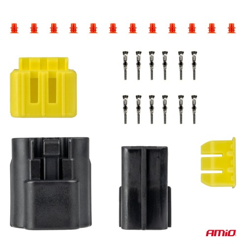 Amio - ΦΙΣΑ ΣΥΝΔΕΣΗΣ ΜΕ ΥΠΟΔΟΧΗ 6 PIN Φ2,2mm ΑΔΙΑΒΡΟΧΗ - 1 τεμ. (04349/AM)