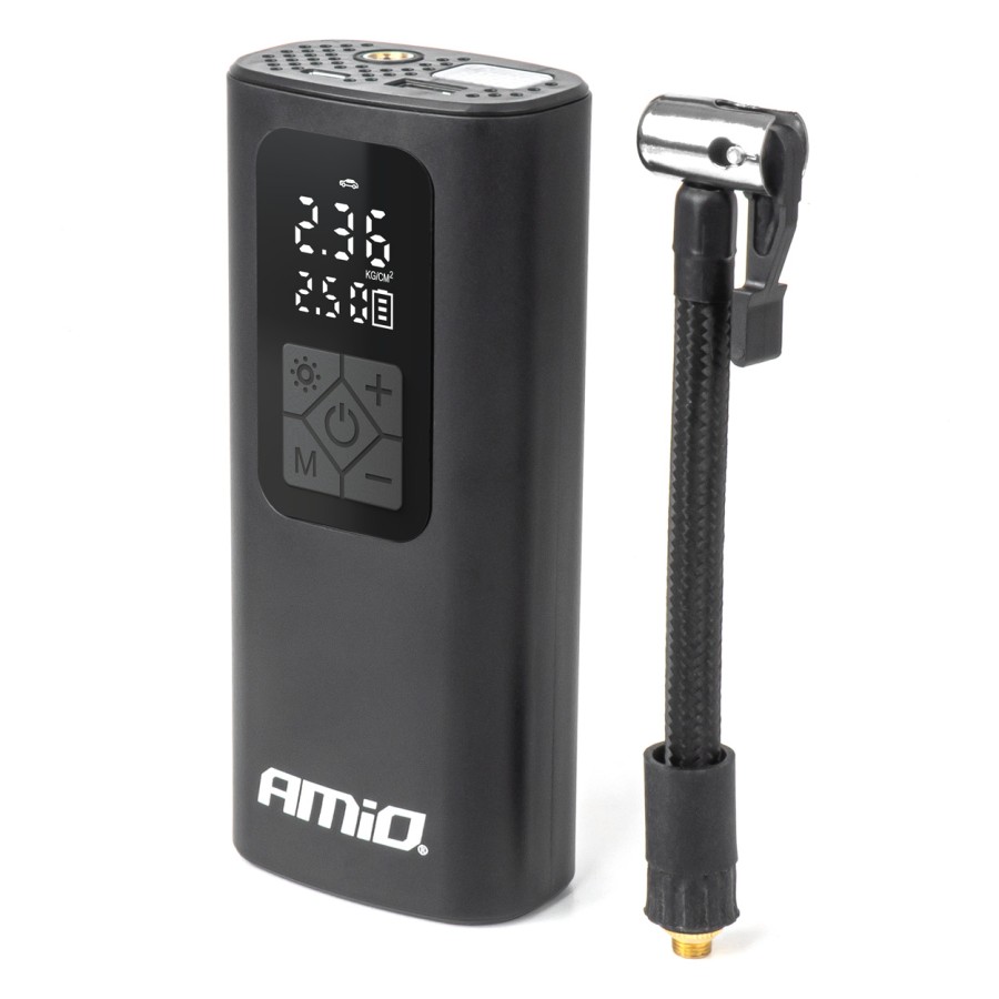 Amio - ΚΟΜΠΡΕΣΕΡ ΑΕΡΑ ΜΕ USB-C 10BAR 150PSI 20L/MIN 40W ΜΕ ΨΗΦΙΑΚΗ ΟΘΟΝΗ & ΦΑΚΟ LED 1ΤΕΜ. (04377/AM)
