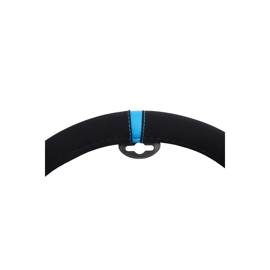 ΚΑΛΥΜΜΑ ΤΙΜΟΝΙΟΥ CARRERA LOOK BLUE ΜΑΥΡΟ ΜΕ ΜΠΛΕ ΡΙΓΑ ΜΙΚΡΟΦΙΜΠΡΑ 37-39cm SIMONI RACING  - 1 τεμ.