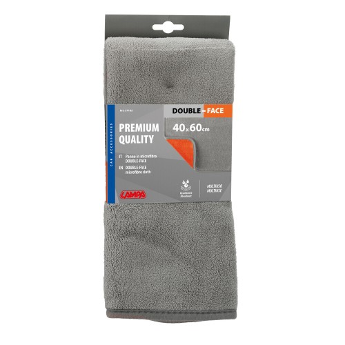 Lampa - Πανάκι καθαρισμού Microfibre (Μικροΐνες) Διπλής Όψης Premium (40x60 cm) - Γκρι / Πορτοκαλί - 1  τεμ. (L3718.2)