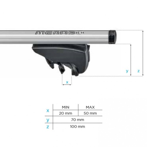 MENABO ΜΠΑΡΕΣ ΟΡΟΦΗΣ ΑΛΟΥΜΙΝΙΟΥ LINCE XL SILVER 135 cm ΣΕ ΑΣΗΜΙ ΧΡΩΜΑ ΓΙΑ Kia Carnival III / Grand Carnival III / Frand Sedona III / Sedona III (YP) 5 doors 2014>  (RP) 5 doors 2013>2019 ΜΕ FLUSH RAILS - 2 ΤΕΜ (8880/MB)