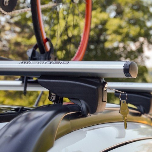 MENABO ΜΠΑΡΕΣ ΟΡΟΦΗΣ ΑΛΟΥΜΙΝΙΟΥ LINCE XL SILVER 135 cm ΣΕ ΑΣΗΜΙ ΧΡΩΜΑ ΓΙΑ Mitsubishi ASX 5 doors 2010>2022 ΜΕ FLUSH RAILS - 2 ΤΕΜ (8880/MB)