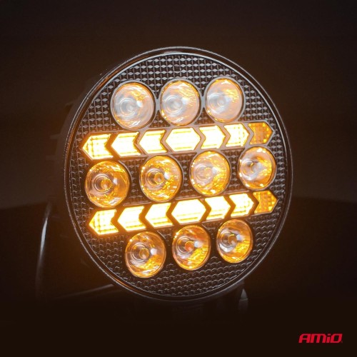 Amio - Προβολέας Εργασίας LED AWL76 45W 3000lm 6500K με Λευκό + Κίτρινο φώς προειδοποίησης  9/36V - 1 τεμ. (04420/AM)