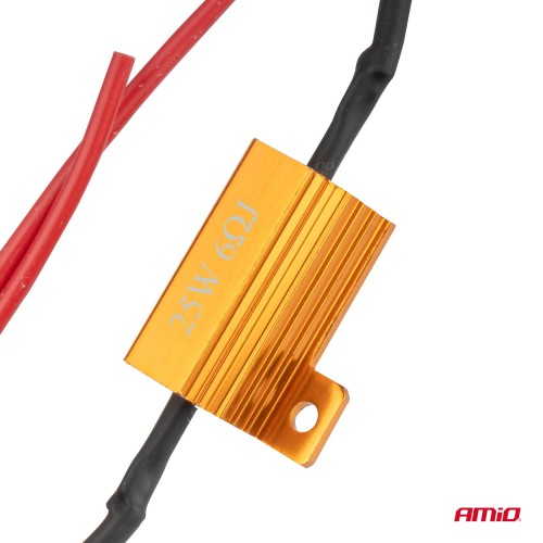 Amio - CANBUS Αντίσταση 6Ω 25W για LED Λάμπες – Anti Error - 1 τεμ. (04092/AM)