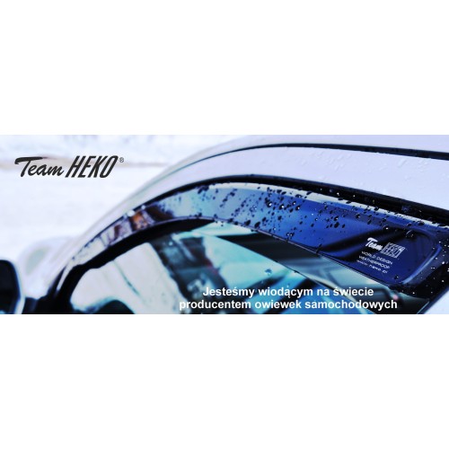 Heko - Ανεμοθραύστες για Audi A6 E-Tron 5 Doors Sportback (έκδοση με καθρέπτες) 2024+ Σετ Αυτοκινήτου Απο Εύκαμπτο Φιμέ Πλαστικό - 4 τεμ. (ΑΝΕΜ.SET10299)