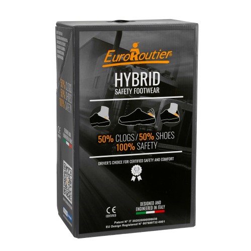 Euroroutier - Παπούτσια Ασφαλείας Νο 44 Hybrid ERHYNB44 – δερμάτινα αντιολισθητικά αντιστατικά με αντιδιατρητική ενίσχυση Kevlar - 1 τεμ. (L.ERHYNB44)