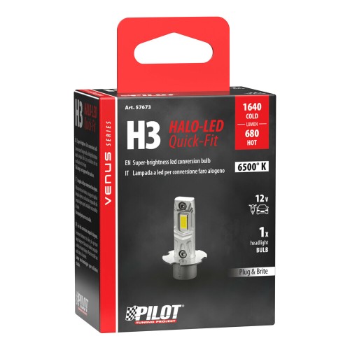 Lampa - LED Λάμπα Αυτοκινήτου Halo Venus Series H3 12V 10W Quick-Fit – Υψηλής Φωτεινότητας, Fanless Technology - 1 τεμ. (L5767.3)