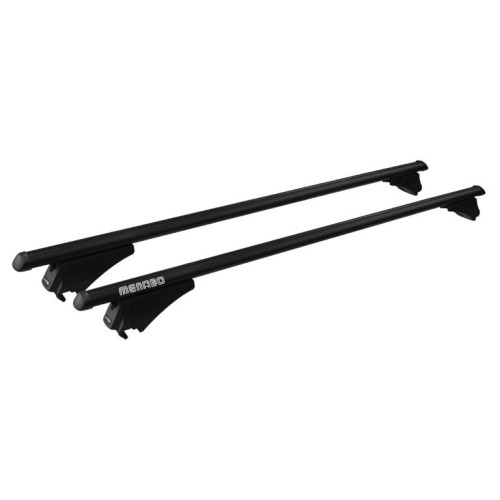 MENABO ΜΠΑΡΕΣ ΟΡΟΦΗΣ ΑΛΟΥΜΙΝΙΟΥ TIGER BLACK 118.5 cm ΣΕ ΜΑΥΡΟ ΧΡΩΜΑ ΓΙΑ Chery Kaiyi X3 5 doors 2022> ΜΕ FLUSH ή RAISED RAILS - 2 ΤΕΜ. (8590/MB)