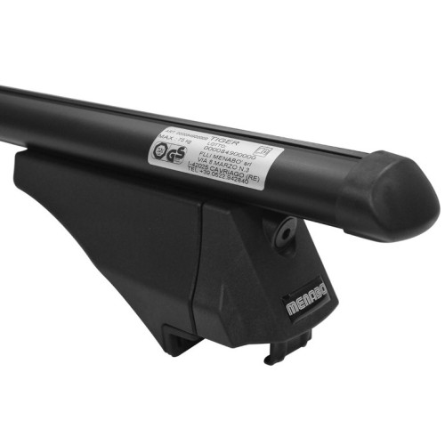 MENABO ΜΠΑΡΕΣ ΟΡΟΦΗΣ ΑΛΟΥΜΙΝΙΟΥ TIGER BLACK 118.5 cm ΣΕ ΜΑΥΡΟ ΧΡΩΜΑ ΓΙΑ Volvo V60 5 doors 2019> ΜΕ FLUSH ή RAISED RAILS - 2 ΤΕΜ. (8590/MB)