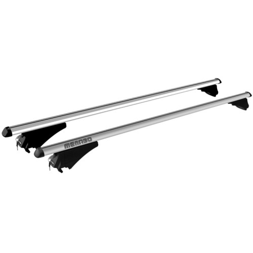 MENABO ΜΠΑΡΕΣ ΟΡΟΦΗΣ ΑΛΟΥΜΙΝΙΟΥ TIGER XL SILVER 131.5 cm ΣΕ ΑΣΗΜΙ ΧΡΩΜΑ ΓΙΑ Audi A4 (B8/8K) Avant 5 doors 2007>2015 ΜΕ FLUSH ή RAISED RAILS - 2 ΤΕΜ. (8500/ΜΒ)