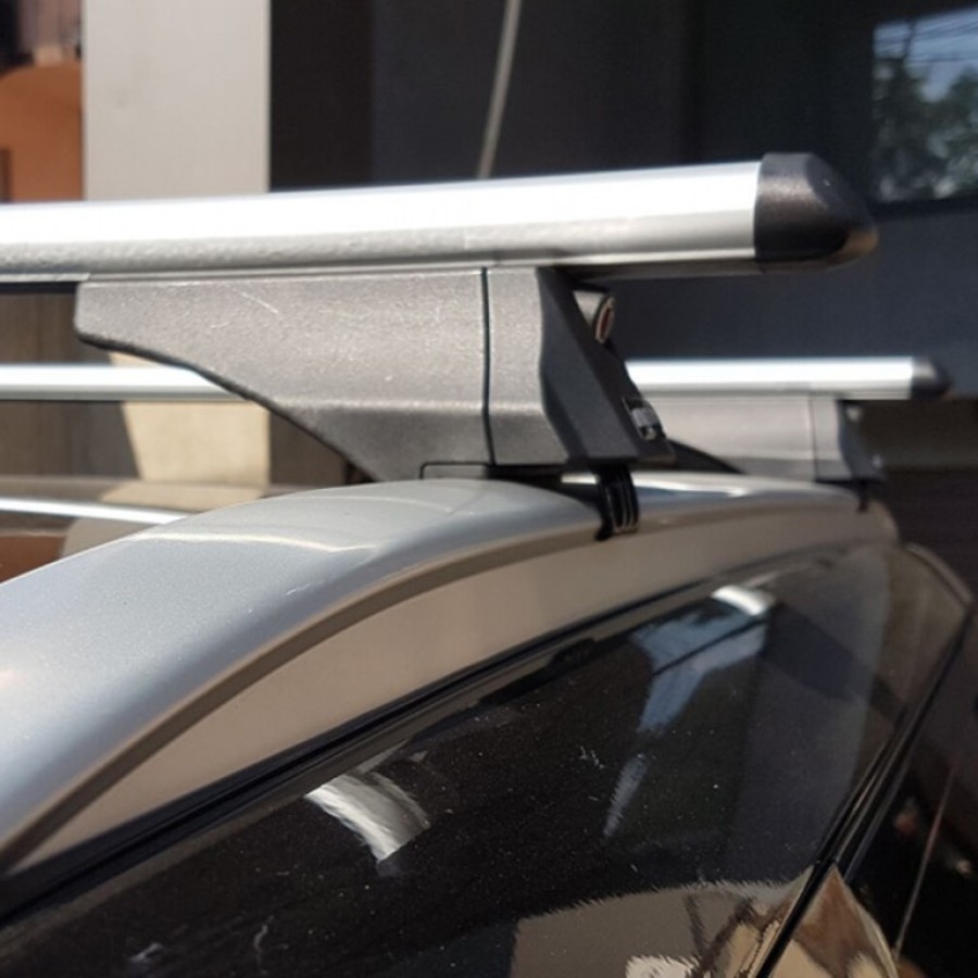MENABO ΜΠΑΡΕΣ ΟΡΟΦΗΣ ΑΛΟΥΜΙΝΙΟΥ TIGER XL SILVER 131.5 cm ΣΕ ΑΣΗΜΙ ΧΡΩΜΑ ΓΙΑ Mazda CX-80 5 doors 2024> ΜΕ FLUSH ή RAISED RAILS - 2 ΤΕΜ. (8500/ΜΒ)