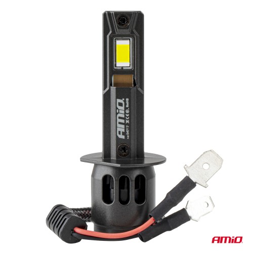 Amio - Λαμπτήρες LED F25 PRO Black Edition H1 68W 12-24V Full CAN Bus με Φωτεινότητα 7646lm σε Ψυχρό Λευκό 6000K για Επιβατικά Αυτοκίνητα & Φορτηγά - Σετ 2 τεμ. (04717/AM)