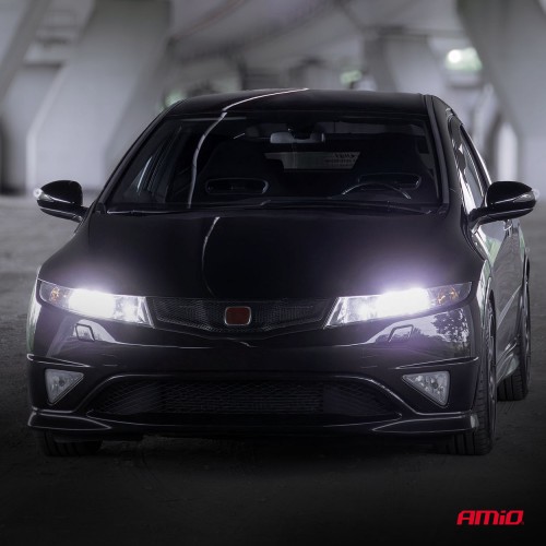 Amio - Λαμπτήρες LED F25 PRO Black Edition H3 68W 12-24V Full CAN Bus με Φωτεινότητα 7646lm σε Ψυχρό Λευκό 6000K για Επιβατικά Αυτοκίνητα & Φορτηγά - Σετ 2 τεμ. (04718/AM)