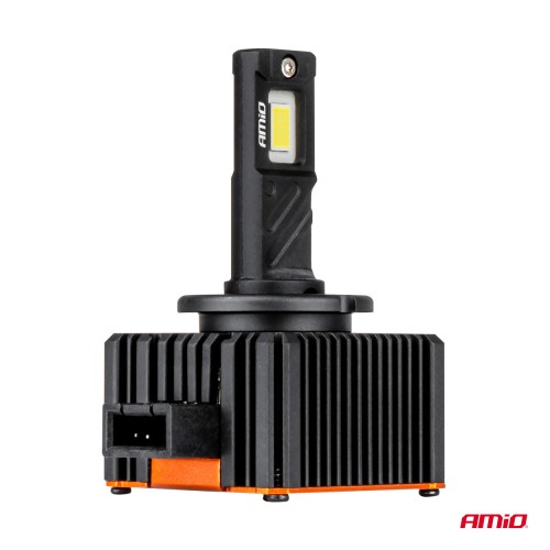 Amio - Λαμπτήρες LED Φώτων Εμπρός τύπου D3S βάση PK32d-5 τάση λειτουργίας 12V απόδοσης 176W (14424lm) XD PRO Series FULL CANBUS 6500K με ψύκτρα Plug & Play για Επιβατικά Αυτοκίνητα - 2 τεμ. (04679/AM)