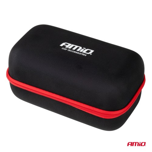 Amio - Φορητός Εκκινητής Μπαταρίας (Jump Starter) με ενσωματωμένο Κομπρεσέρ Αέρα, Powerbank και Φακό LED τάση λειτουργίας 12V με χωρητικότητα 7,2Ah και μέγιστο ρεύμα εκκίνησης 600A για Επιβατικά Αυτοκίνητα - 1 τεμ. (04674/AM)