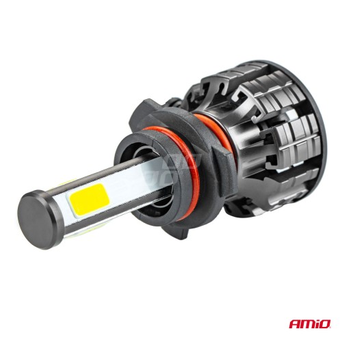 Amio - Λάμπες LED HB4 9006 τύπου 4Size Series τάση λειτουργίας 12/24V απόδοσης 38W για Επιβατικά Αυτοκίνητα και Φορτηγά - 2 τεμ. (02847/AM)