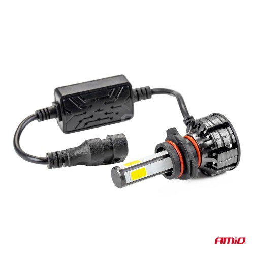 Amio - Λάμπες LED HB4 9006 τύπου 4Size Series τάση λειτουργίας 12/24V απόδοσης 38W για Επιβατικά Αυτοκίνητα και Φορτηγά - 2 τεμ. (02847/AM)