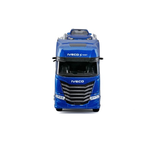 Lampa - Μινιατούρα νταλίκα Iveco S-Way με καρότσα αυτοκινήτων & Audi RS E-Tron 1:43 Burago - 1 τεμ. (L.BU31475)
