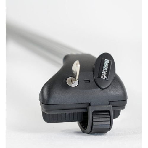 MENABO ΠΤΥΣΣΟΜΕΝΕΣ ΜΠΑΡΕΣ ΟΡΟΦΗΣ ΑΛΟΥΜΙΝΙΟΥ ARIETE 81.5-119.5 cm ΣΕ ΑΣΗΜΙ ΧΡΩΜΑ ΓΙΑ Honda Accord VII Tourer 5 doors 2003>2007 ΜΕ RAISED RAILS 5.5 cm max - 2 ΤΕΜ. (12050/MB)