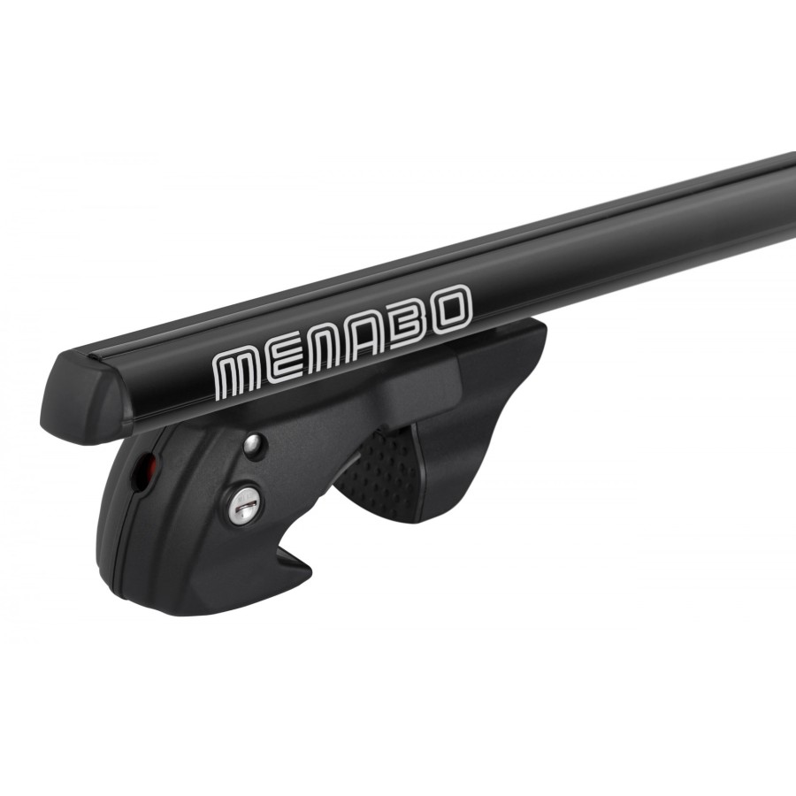 MENABO ΜΠΑΡΕΣ ΟΡΟΦΗΣ ΑΛΟΥΜΙΝΙΟΥ SHERMAN BLACK 120 cm ΣΕ ΜΑΥΡΟ ΧΡΩΜΑ ΓΙΑ Citroen C5 (Mk2) Tourer 5 doors 2007>2017 ΜΕ RAISED RAILS (Παράλληλες Μπάρες με Κενό) - 2 ΤΕΜ. (12280/MB)
