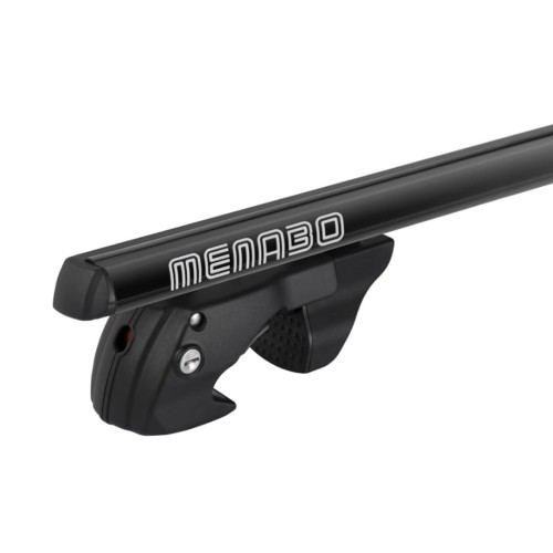 MENABO ΜΠΑΡΕΣ ΟΡΟΦΗΣ ΑΛΟΥΜΙΝΙΟΥ SHERMAN BLACK 120 cm ΣΕ ΜΑΥΡΟ ΧΡΩΜΑ ΓΙΑ Dacia Logan MCV 5 doors 2013> ΜΕ RAISED RAILS (Παράλληλες Μπάρες με Κενό) - 2 ΤΕΜ. (12280/MB)