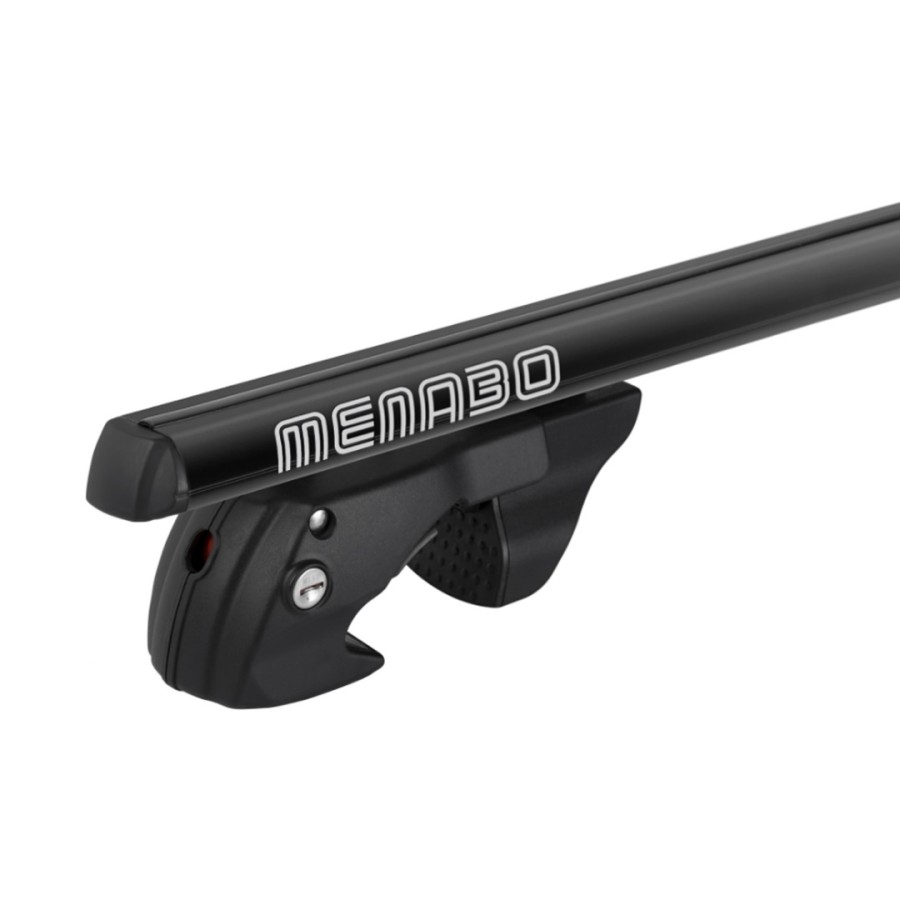 MENABO ΜΠΑΡΕΣ ΟΡΟΦΗΣ ΑΛΟΥΜΙΝΙΟΥ SHERMAN BLACK 120 cm ΣΕ ΜΑΥΡΟ ΧΡΩΜΑ ΓΙΑ FIAT Marea Weekend 5 doors 1996>2003 ΜΕ RAISED RAILS (Παράλληλες Μπάρες με Κενό) - 2 ΤΕΜ. (12280/MB)