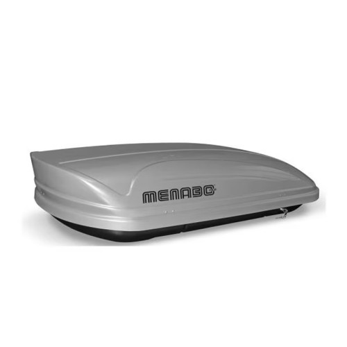 Menabo – Μπαγκαζιέρα Οροφής Marathon 460 Silver Ασημί Ματ 460L για Επιπλέον Αποσκευές Ταξιδιού – 1 Τεμ. (9240/MB)