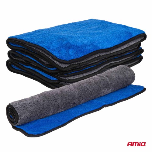 Amio – Πανιά Στεγνώματος Μικροϊνών 60x90cm 800GSM για Γρήγορο Στέγνωμα & Χωρίς Γρατζουνιές – Σετ 3 Τεμ. (04487/AM)