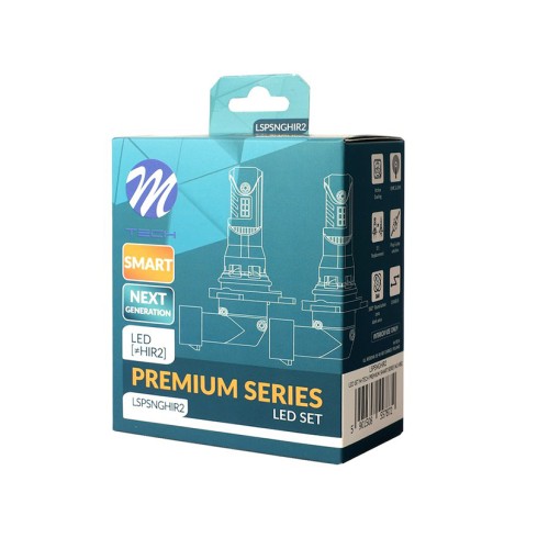 M-Tech - Λάμπες LED H15 τύπου Premium Smart Series με Canbus και CSP3570, τάση λειτουργίας 12V, ισχύ έως 35W, φωτεινότητα έως 5000lm και χρώμα 6000K, για φανάρια με προτζέκτορα - 2 τεμ. (LSPSNGHIR2/MT)