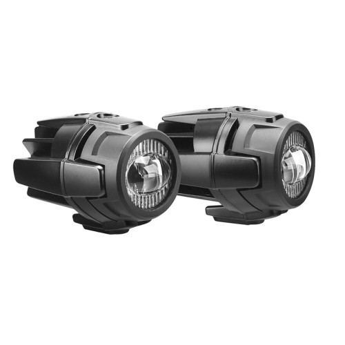 Lampa - Προβολείς Ομίχλης Moto FOG-X1 12V 20W 2123lm 6000-6500K Φ76mm 4 LED Αδιάβροχοι IP68 με Καλωδίωση και Βάσεις Φ24-26mm - Σετ 2 Τεμ. (9158.1-LM)